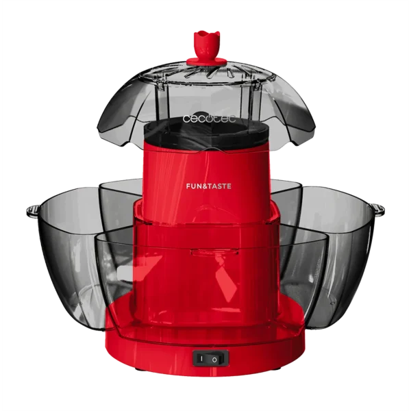 Imagen 2 Palomitero Fun&Taste P'Corn Lotus de 1200 W. Sistema de aire caliente para palomitas sanas en 2 min. Incluye 4 recipientes extraíbles de 4,5 L total.