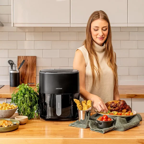 Imagen 4 Freidora de aire digital de 6,5 L y 1700 W con tecnología PerfectCook. Cocina sana con solo una cucharada de aceite, temperatura regulable y 12 modos de cocción.