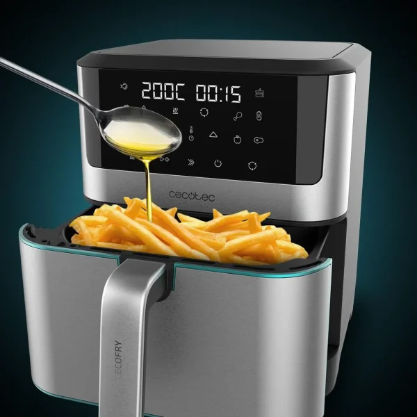 Imagen 3 Freidora de aire digital de 8 L con tecnología PerfectCook. Cocina sana con 1800 W, temperatura regulable, panel táctil y 10 modos preconfigurados.