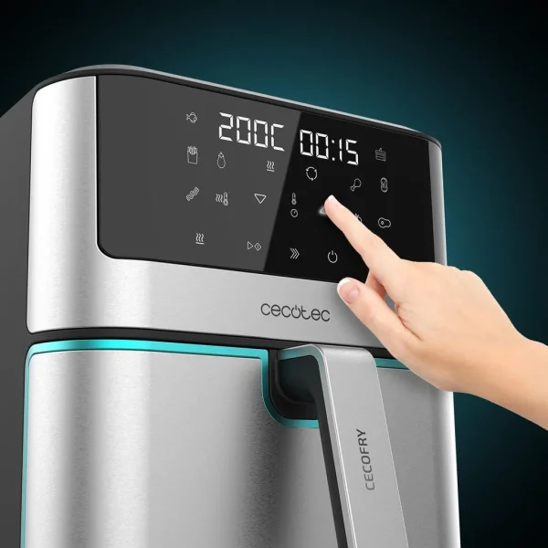 Imagen 5 Freidora de aire digital de 8 L con tecnología PerfectCook. Cocina sana con 1800 W, temperatura regulable, panel táctil y 10 modos preconfigurados.