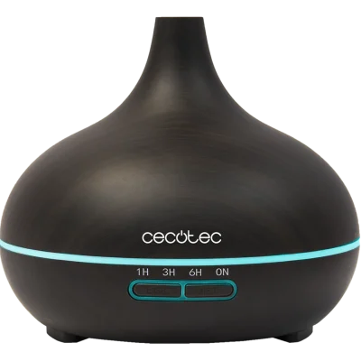 Humidificador ultrasónico y difusor de aromas Cecotec Pure Aroma 300 Yin con acabado en madera y luz LED
