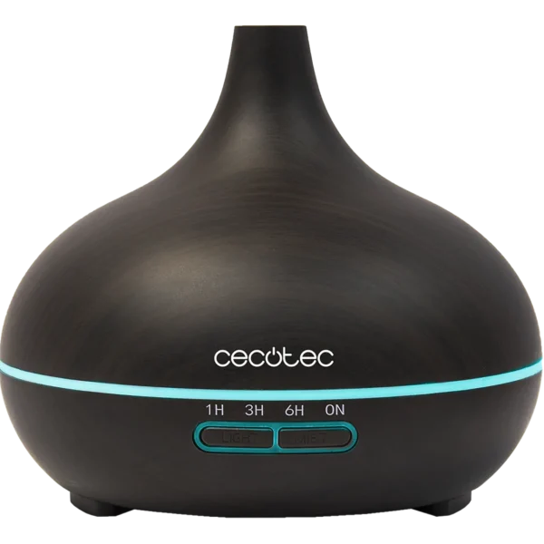 Humidificador ultrasónico y difusor de aromas Cecotec Pure Aroma 300 Yin con acabado en madera y luz LED