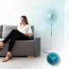 Imagen 3 Ventilador de pie Cecotec EnergySilence 600 Max Flow de 70 W con 6 aspas, motor de cobre, 3 velocidades y oscilación de 75º para un flujo de aire máximo.
