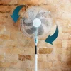 Imagen 6 Ventilador de pie Cecotec EnergySilence 600 Max Flow de 70 W con 6 aspas, motor de cobre, 3 velocidades y oscilación de 75º para un flujo de aire máximo.