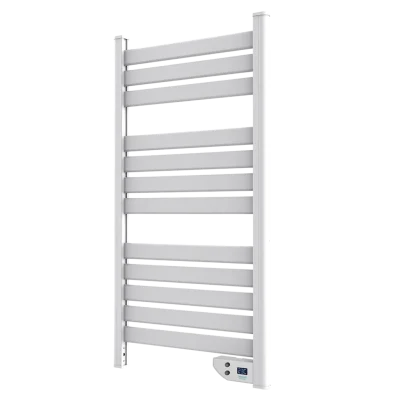 Radiador toallero eléctrico Cecotec Ready Warm 9000 Twin Towel White con pantalla LED montado en la pared