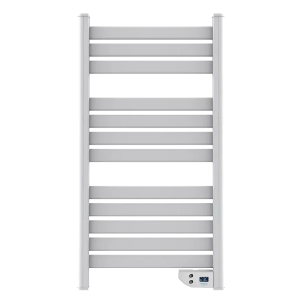 Imagen 2 Radiador toallero eléctrico Cecotec Ready Warm 9000 Twin Towel White de 500 W. Diseño moderno, pantalla LED, temporizador, protección IP24 y 2 modos.