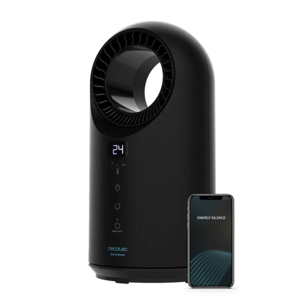 Calefactor sin aspas ReadyWarm 8400 Bladeless Connected blanco con pantalla LED y control WiFi
