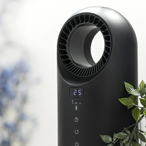 Imagen 5 Calefactor sin aspas de 1500 W con WiFi, mando a distancia y pantalla táctil. Diseño seguro, oscilación y 3 modos para una climatización eficiente.
