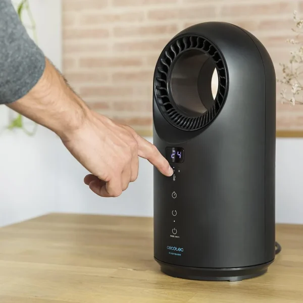 Imagen 6 Calefactor sin aspas de 1500 W con WiFi, mando a distancia y pantalla táctil. Diseño seguro, oscilación y 3 modos para una climatización eficiente.