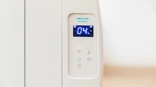 Imagen 4 Emisor térmico de 8 elementos y 1200 W con WiFi. Programable 24/7, diseño ultrafino, pantalla LCD y mando a distancia. Calefacción eficiente de bajo consumo.