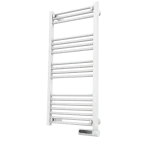Radiador toallero eléctrico blanco Cecotec ReadyWarm 9200 Smart Towel White con pantalla LED y panel táctil instalado en pared