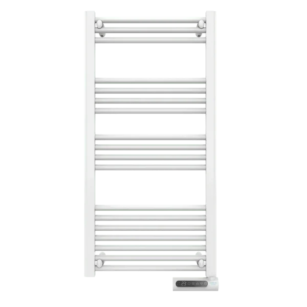 Imagen 2 Radiador toallero eléctrico Cecotec ReadyWarm 9200 Smart Towel White de 750 W. Diseño elegante con pantalla LED, control táctil, temporizador y 3 modos.