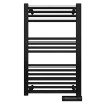 Imagen 2 Radiador toallero eléctrico Cecotec ReadyWarm 9100 Smart Towel Black de 500W y bajo consumo. Incorpora pantalla LED, control táctil y temporizador.