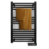 Imagen 3 Radiador toallero eléctrico Cecotec ReadyWarm 9100 Smart Towel Black de 500W y bajo consumo. Incorpora pantalla LED, control táctil y temporizador.