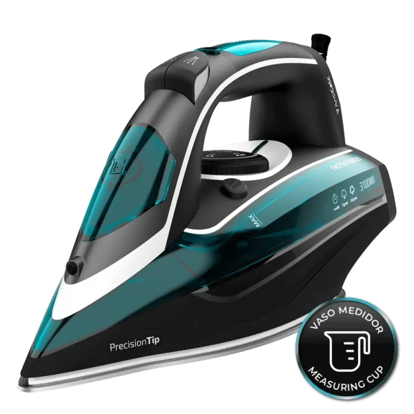 Plancha de vapor Cecotec Fast&Furious 6050 X-Treme con suela anodizada y panel de control táctil de vapor.