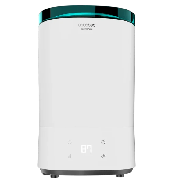 Imagen 2 Mejora el ambiente con el Humidificador BreezeCare 3000 de Cecotec. Depósito de 5,5L, 330 ml/h de vapor, filtro cerámico y autonomía de hasta 24 horas continuas.