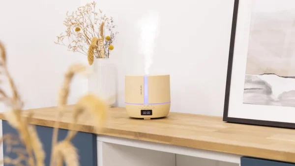 Imagen 7 Difusor de aromas de 500 ml con control por App, altavoz Bluetooth y pantalla LED. Humidificador ultrasónico con cobertura de 30 m² y temporizador de 12 horas.