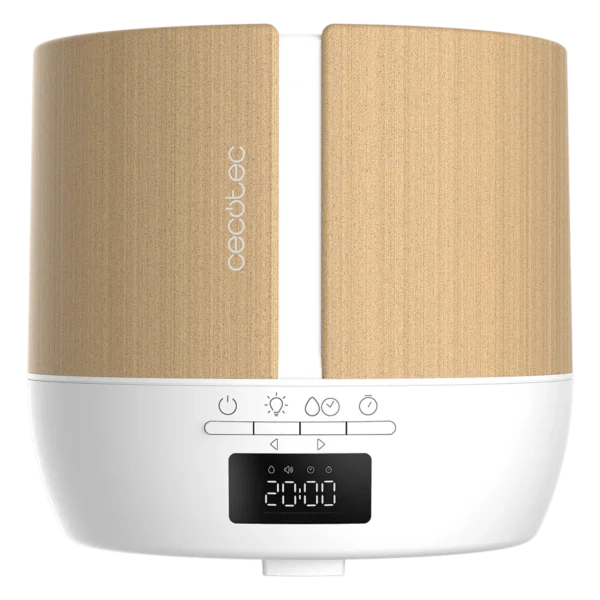 Imagen 3 Difusor de aromas PureAroma 550 Connected White Woody con 500 ml, altavoz Bluetooth, control por App y pantalla LED. Humidificador ultrasónico para 30 m².