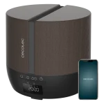 Difusor de aromas Cecotec PureAroma 550 Connected Black Woody con pantalla digital y acabado efecto madera negra
