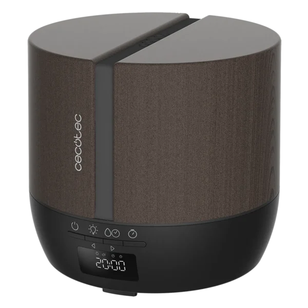 Imagen 2 Difusor de aromas PureAroma 550 Connected Black Woody de 500 ml con Bluetooth, altavoz y control por App. Humidifica estancias de 30 m² con estilo y tecnología.
