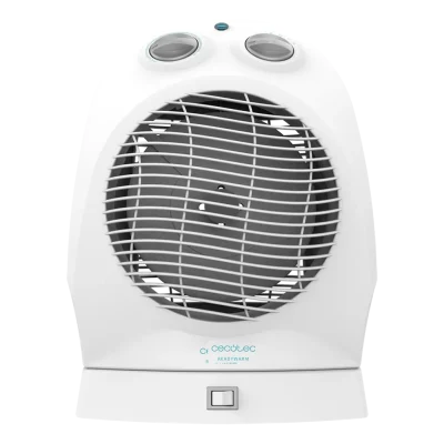 Calefactor eléctrico ReadyWarm 9890 Force Rotate de 2400 W con diseño vertical y controles analógicos de precisión