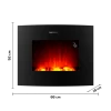 Imagen 2 Chimenea eléctrica curva de 26" con 2000 W y WiFi. Calienta hasta 25 m² con 2 niveles de potencia, mando a distancia y temporizador programable.