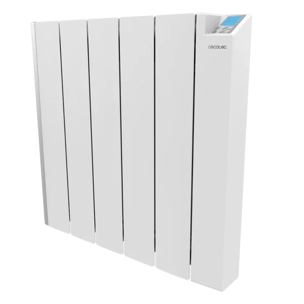 Radiador eléctrico cerámico Cecotec ReadyWarm 6000 Thermal Ceramic Connected de 6 elementos y 1500 W con control WiFi en ambiente moderno