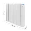 Imagen 2 Emisor térmico cerámico de 1500 W y 6 elementos. Radiador de aluminio con control WiFi, 4 modos, temporizador y protección IPX4 ideal para estancias de 20 m2.
