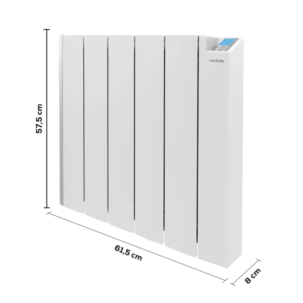 Imagen 2 Emisor térmico cerámico de 1500 W y 6 elementos. Radiador de aluminio con control WiFi, 4 modos, temporizador y protección IPX4 ideal para estancias de 20 m2.