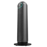 Calefactor cerámico vertical ReadyWarm 10150 Smart Ceramic Pro con pantalla LED y mando a distancia en color negro y plata