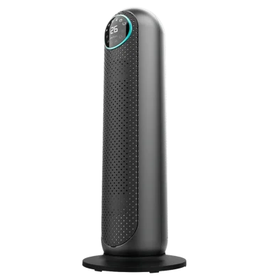 Calefactor cerámico vertical ReadyWarm 10150 Smart Ceramic Pro con pantalla LED y mando a distancia en color negro y plata