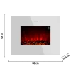 Imagen 2 Chimenea eléctrica de 26” con 2000 W, control WiFi y mando a distancia. Calienta estancias de 25 m² con efecto de llamas realistas LED ajustables.