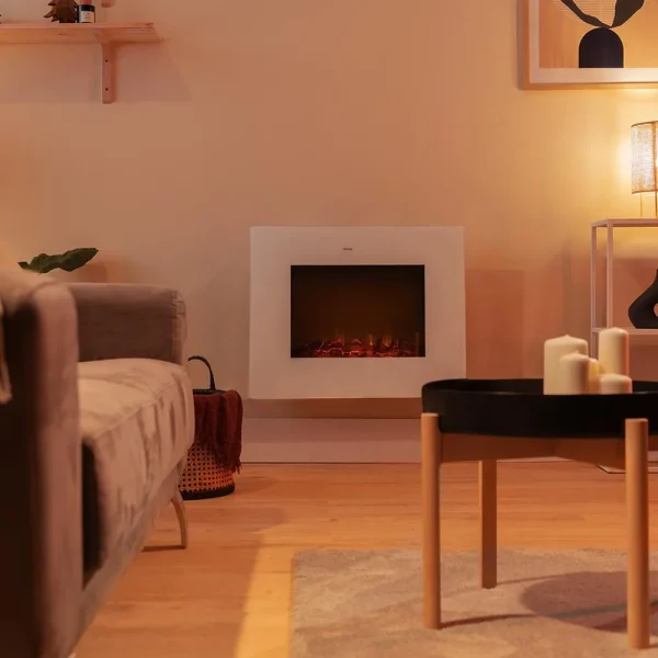 Imagen 6 Chimenea eléctrica de 26” con 2000 W, control WiFi y mando a distancia. Calienta estancias de 25 m² con efecto de llamas realistas LED ajustables.