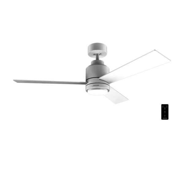 Ventilador de techo EnergySilence Aero 4850 Style White con luz LED encendida y aspas blancas