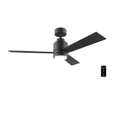 Ventilador de techo negro EnergySilence Aero 4850 Style Black con luz LED y motor DC