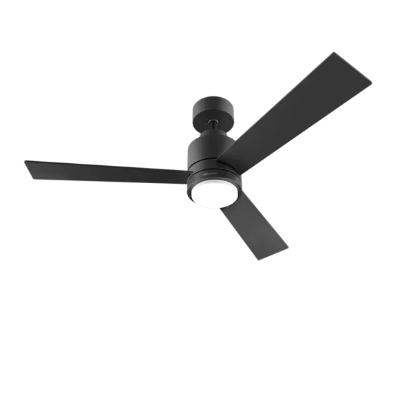 Imagen 2 Ventilador de techo EnergySilence Aero 4850 Style Black de 48" con motor DC de 30 W, luz LED, mando a distancia y función verano-invierno para climatización.