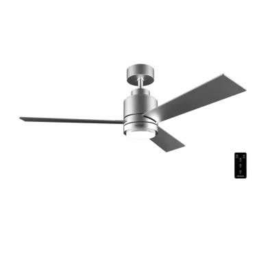 Ventilador de techo EnergySilence Aero 4850 Style Steel acabado en acero con aspas aerodinámicas y luz LED