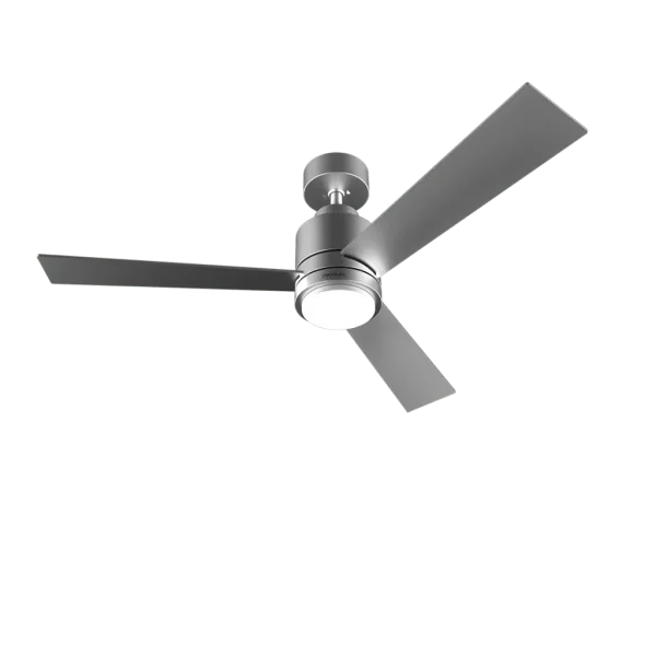 Imagen 2 Ventilador de techo EnergySilence Aero 4850 Style Steel con motor DC de 30 W, 48 pulgadas, luz LED, mando a distancia y función verano/invierno eficiente.