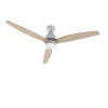 Imagen 2 Ventilador de techo de 52" con motor DC de 30 W, luz LED y diseño blanco y madera. Silencioso, con mando a distancia, 6 velocidades y función verano-invierno.