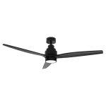 Ventilador de techo negro EnergySilence Aero 5350 Black Design con luz LED y mando a distancia vista frontal