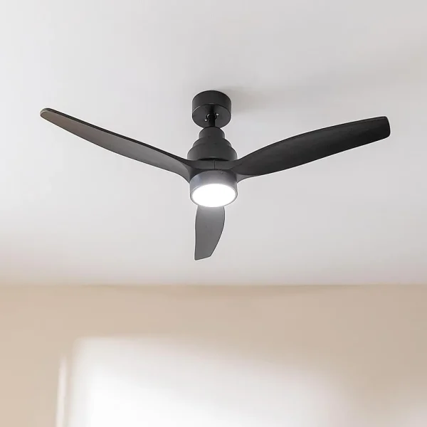 Imagen 3 Ventilador de techo EnergySilence Aero 5350 Black Design de 52" con motor DC de 30 W. Silencioso, luz LED, mando a distancia y función verano-invierno.