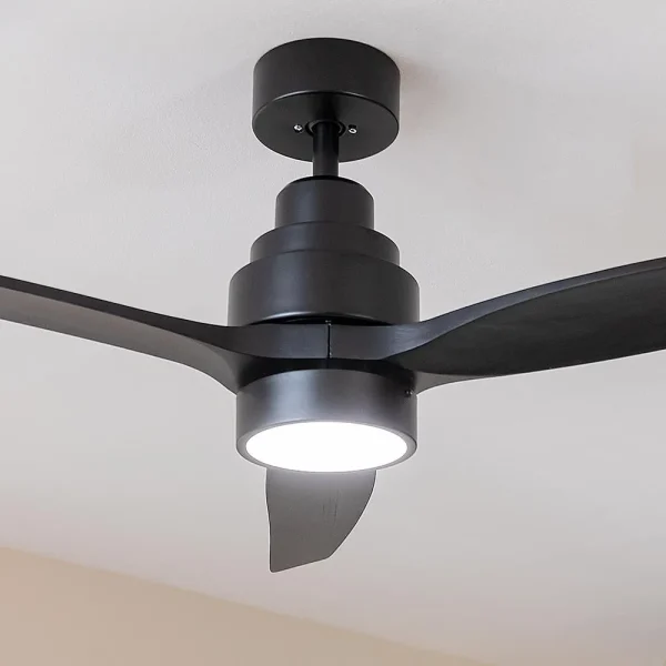 Imagen 6 Ventilador de techo EnergySilence Aero 5350 Black Design de 52" con motor DC de 30 W. Silencioso, luz LED, mando a distancia y función verano-invierno.