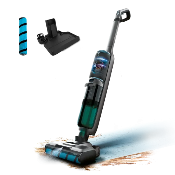 Imagen 2 Mantén tus suelos impecables con la fregona eléctrica FreeGo Wash&Vacuum Spray de 250 W. Aspira y friega a la vez con 35 min de autonomía y autolimpieza.