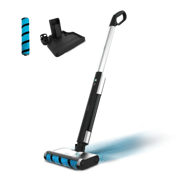 Imagen 2 Fregona eléctrica FreeGo Wash de Cecotec con 40W, autonomía de 40 minutos, rodillo Wet Jalisco, doble depósito y base de autolimpieza para suelos impecables.