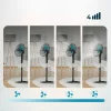 Imagen 6 Ventilador de pie EnergySilence 520 Power Black de 50 W, 5 aspas de 40 cm, motor de cobre, 4 velocidades y altura ajustable. Potencia y frescor silencioso.