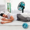 Imagen 7 Ventilador de pie EnergySilence 520 Power Black de 50 W, 5 aspas de 40 cm, motor de cobre, 4 velocidades y altura ajustable. Potencia y frescor silencioso.