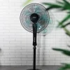 Imagen 4 Ventilador de pie Cecotec EnergySilence 530 Power Connected Black de 50 W con 5 aspas, mando a distancia, motor de cobre, 3 velocidades y pantalla LED.
