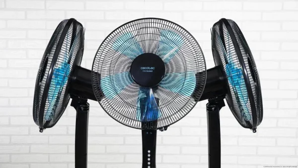 Imagen 5 Ventilador de pie Cecotec EnergySilence 530 Power Connected Black de 50 W con 5 aspas, mando a distancia, motor de cobre, 3 velocidades y pantalla LED.