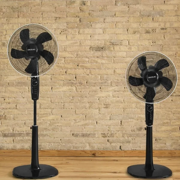 Imagen 8 Ventilador de pie EnergySilence 1020 ExtremeFlow de 60 W con 10 aspas y motor de cobre. Tres velocidades, oscilación automática y diseño ajustable en altura.