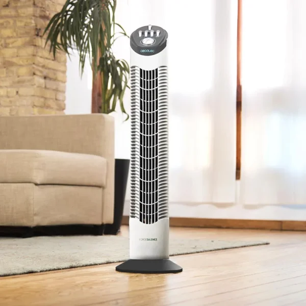 Imagen 7 Ventilador de torre Cecotec EnergySilence 790 Skyline de 50 W y 76 cm. Incluye 3 velocidades, oscilación automática y motor de cobre para mayor durabilidad.